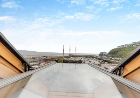 The view from bedroom #3 at Landfall, Saundersfoot