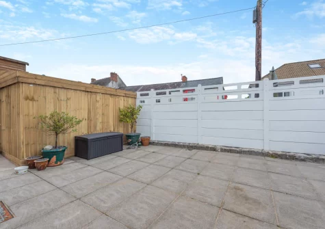 The rear courtyard at Landfall, Saundersfoot