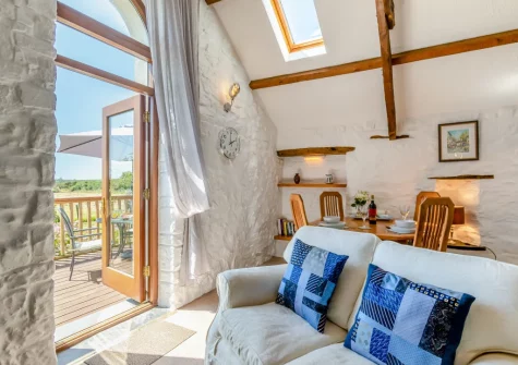 The living & dining area at Lavender Cottage, Haverfordwest
