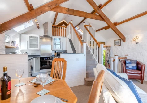 The living & dining area at Lavender Cottage, Haverfordwest