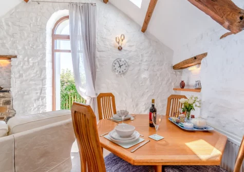 The dining area at Lavender Cottage, Haverfordwest