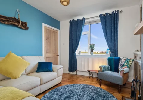 The living room at Lighthouse Row, St Annes Head