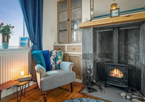 The living room at Lighthouse Row, St Annes Head