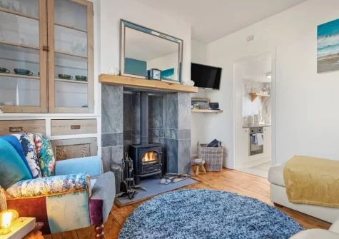 The living room at Lighthouse Row, St Annes Head