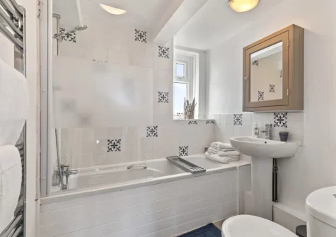 The bathroom at Lighthouse Row, St Annes Head