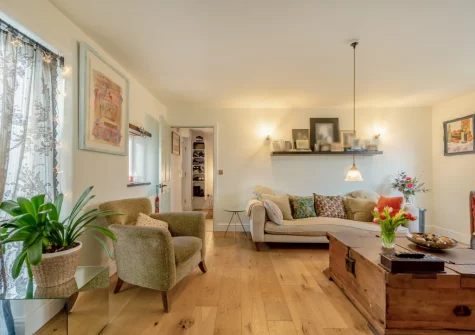 The living room at Lily Cottage, Angle