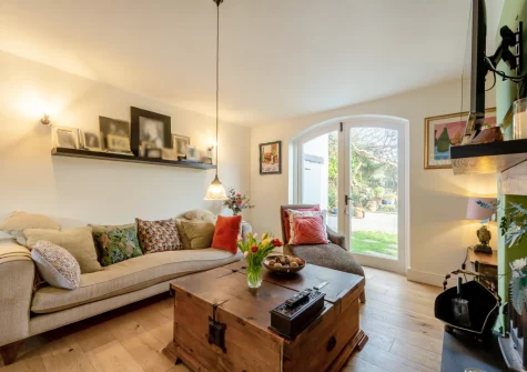 The living room at Lily Cottage, Angle