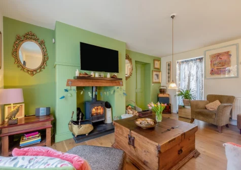 The living room at Lily Cottage, Angle