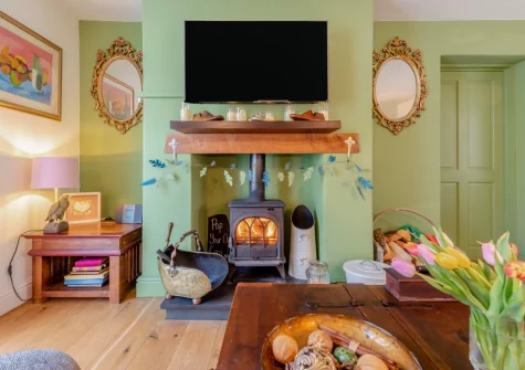 The living room at Lily Cottage, Angle