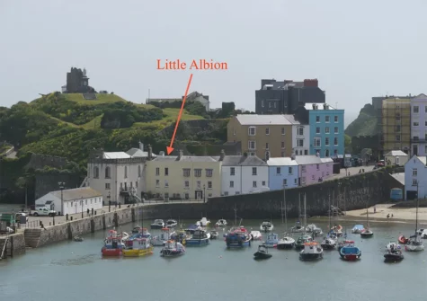Little Albion offers stunning views as the tide comes in and & over the harbour and North Beach