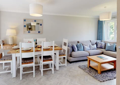 The living & dining area at Llyn Orta, Llanbedrog