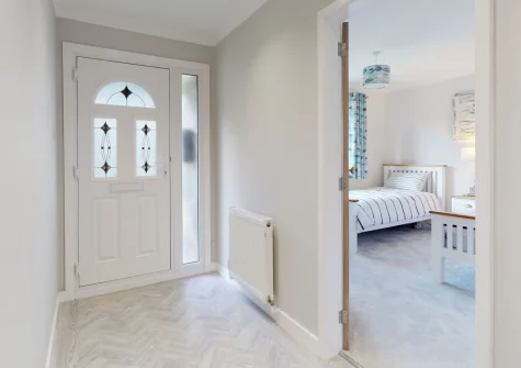 The entrance hallway at Llyn Orta, Llanbedrog