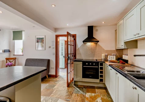 The kitchen at Loveston School House, Loveston