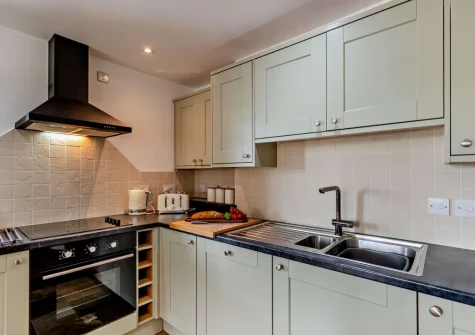 The kitchen at Loveston School House, Loveston