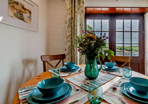 The dining area at Loveston School House, Loveston