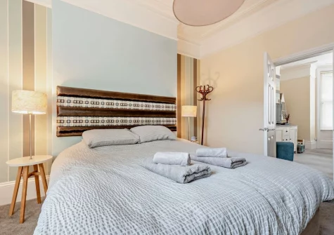 The bedroom at Main Sail, Tenby