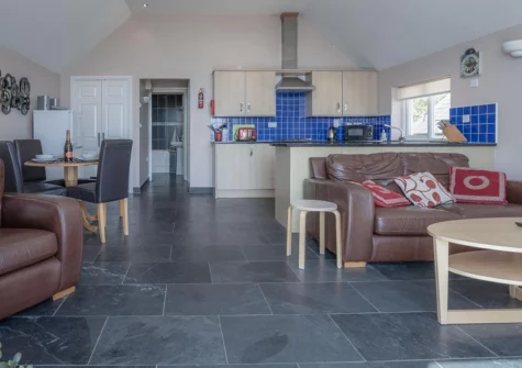 The open plan living, dining area & kitchen at Manor View, Pendine