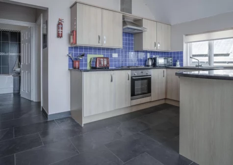 The kitchen at Manor View, Pendine