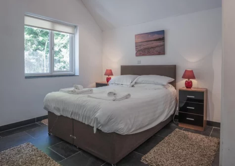 The bedroom at Manor View, Pendine
