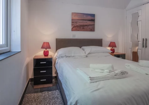 The bedroom at Manor View, Pendine