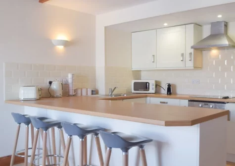 The kitchen at Marina Retreat, Milford Haven
