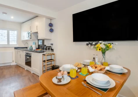 The kitchen & dining area at May's Place, Tenby