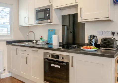 The kitchen at May's Place, Tenby