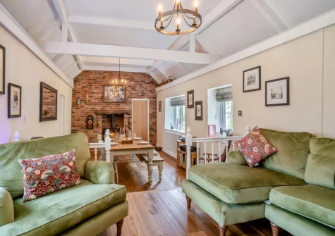 The living area at Miners Arms Cottage, Stepaside