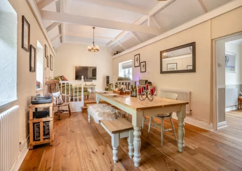 The dining area at Miners Arms Cottage, Stepaside