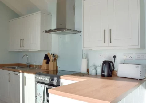 The kitchen at Mole End, Amroth