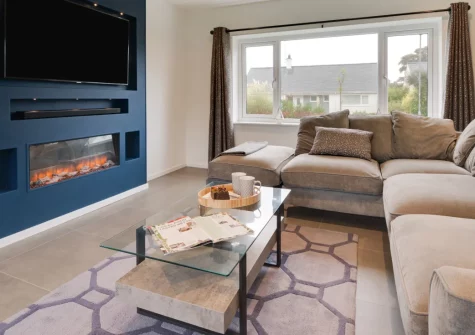 Mor a Mynydd, Abersoch is a stylish three-bedroom detached bungalow in the heart of this vibrant seaside village, featuring contemporary interiors, enclosed garden with fire pit, and Abersoch's golden beach and water sports just moments away.