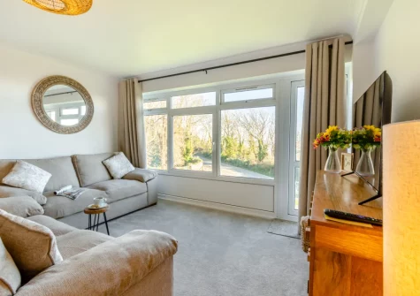 The living area at Mor Glas View, Tenby