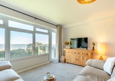 The living area at Mor Glas View, Tenby