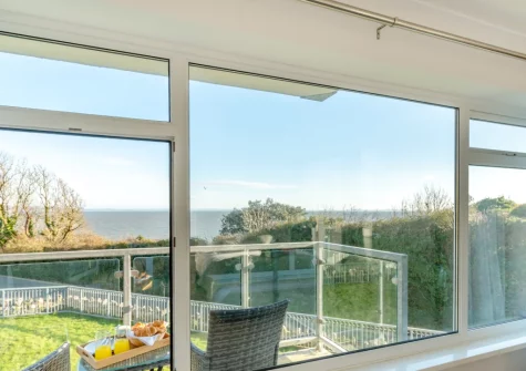 The view from the living area at Mor Glas View, Tenby