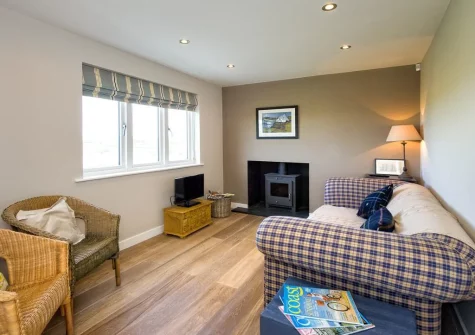 The living room at Morannedd, Bwlchtocyn