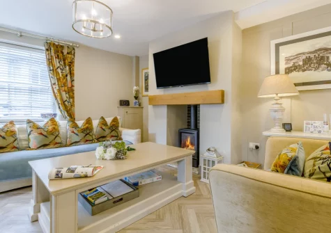 The living area at Mulberry Cottage, Conwy