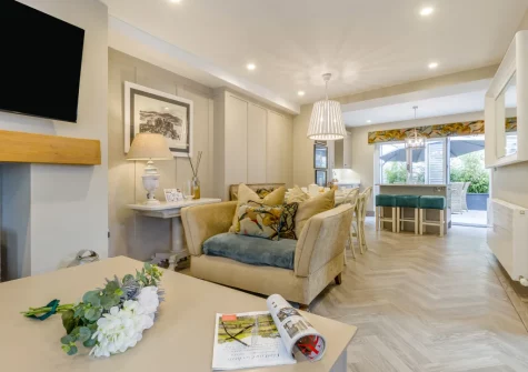 The living area at Mulberry Cottage, Conwy