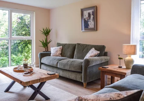 The living room at Mutton Hill Cottage, Pembroke