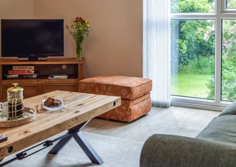 Mutton Hill Cottage, Pembroke is a peaceful two-bedroom countryside retreat set in leafy grounds near historic Pembroke, featuring a cosy woodburner, private patio, and easy access to medieval castles and the stunning Pembrokeshire coastline.