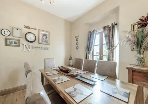 The dining area at Nelson Cottage, Tenby