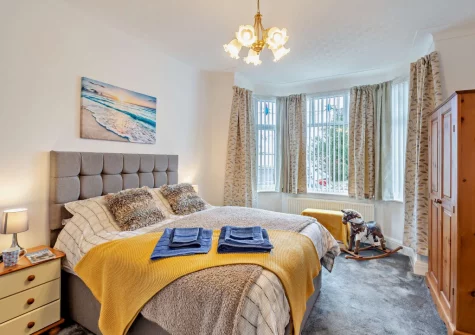Bedroom #1 at North Bay Bungalow, Rhos on Sea