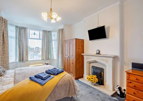 Bedroom #1 at North Bay Bungalow, Rhos on Sea