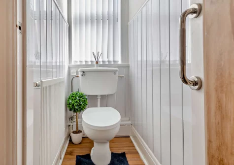 The separate WC at North Bay Bungalow, Rhos on Sea