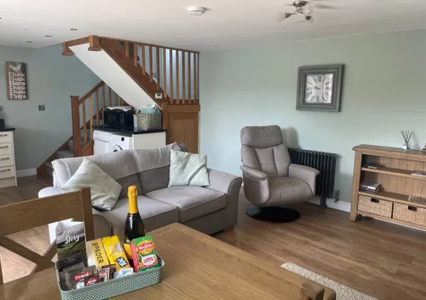The living & dining area at Nyth Y Wennol, Maenan