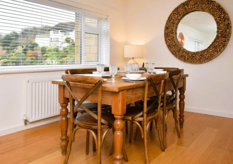 The dining area at Nyth yr Wylan, Aberdovey