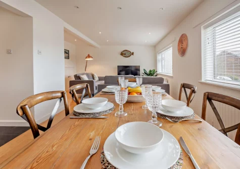The dining area at Nyth yr Wylan, Aberdovey