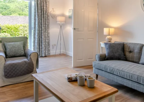 The living room at Oak View, Tenby