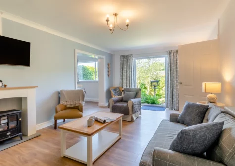 The living room at Oak View, Tenby