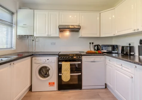 The kitchen at Oak View, Tenby