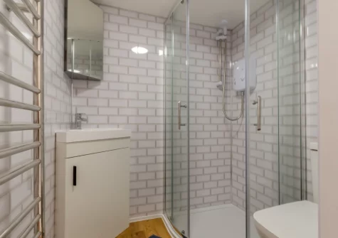 Bedroom #1 en-suite shower room at Oak View, Tenby